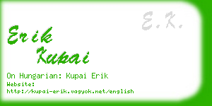 erik kupai business card